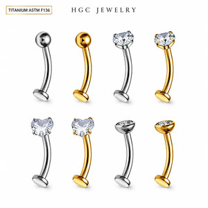 Anello da <span class=keywords><strong>ombelico</strong></span> galleggiante di lusso con zirconi scintillanti, <span class=keywords><strong>piercing</strong></span> per <span class=keywords><strong>ombelico</strong></span> in titanio ASTM F136 con fondo piatto, gioiello minimalista da donna, idea regalo - Product Image 1
