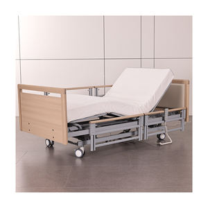 Cama de <span class=keywords><strong>Hospital</strong></span> Tecforcare, 3 Funciones, Control Remoto Eléctrico, Madera de Lujo, Cama de Enfermería <span class=keywords><strong>Hill</strong></span> <span class=keywords><strong>Rom</strong></span>, Cama de Cuidado en el Hogar para Pacientes - Product Image 1