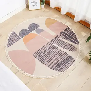 Vintage Style Stone Washed Hot selling custom cotton woven printed outdoor Latest Designed Durable Door Mat Rug For Sale