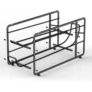 Support de présentation en métal pour distributeur de canettes de soda empilable à deux niveaux de type debout en fil <span class=keywords><strong>noir</strong></span> - Product Image 6