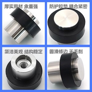 Xin Xiong Jia Stainless Steel Door Stop <b>Floor</b> Mount <b>Brushed</b> Minimalist Design Durable Anti Collision For Bedroom Office - Product Image 4