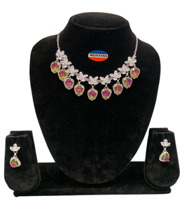 Ensemble de bijoux en diamant, design élégant et classique, choix parfait pour les mariages, les fiançailles, les anniversaires, les fêtes, les tenues de soirée - Product Image 2