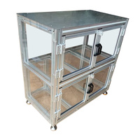 Grosir disesuaikan kerangka logam Anodized Alloy lemari kabinet bingkai Aluminium T Slot ekstrusi profil etalase Kasus