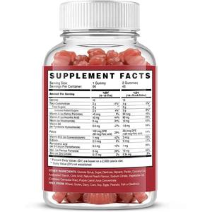 Fabricant d'équipement d'origine Marque privée Fer personnalisé Curcuma Vitamines gommeuses Vegan Supplément multivitamines en fer pour femmes enceintes - Product Image 1