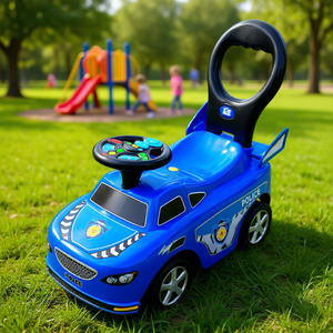 Voiture musicale pour enfant, style patrouille, en plastique, à pousser, pour intérieur et extérieur - Product Image 2