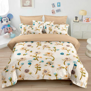Thiết kế mới 3D 5D in kỹ thuật số Floral Home dệt Trung Quốc nhà máy phòng ngủ Microfibre <span class=keywords><strong>Polyester</strong></span> Duvet cover bedsheet <span class=keywords><strong>bedding</strong></span> Set - Product Image 4