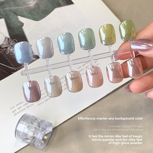 Haute qualité ongles Aurora sirène Chrome Pigment <span class=keywords><strong>poudre</strong></span> cristal clair blanc perle magique Chrome <span class=keywords><strong>poudre</strong></span> pour Gel Nail Art - Product Image 5