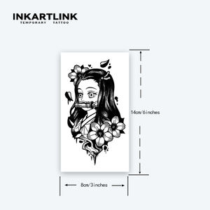 INKARTLINK Autocollant <span class=keywords><strong>Tatouage</strong></span> Fille Anime Japonaise Style Kawaii Fleur de <span class=keywords><strong>Cerisier</strong></span> Sakura Herbal 15 Jours Art Corporel Fournitures en Gros - Product Image 3