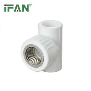 China Comercio al por mayor de rosca hembra de latón igual Tee blanco PPR tuberías accesorios Tee para suministro de agua - Product Image 1