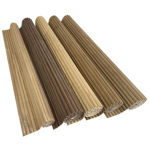 In <span class=keywords><strong>rovere</strong></span> <span class=keywords><strong>massello</strong></span> sottile rotondo scanalato parete di pannelli 3D decorazione della parete interna con il vero legno strisciò - Product Image 6