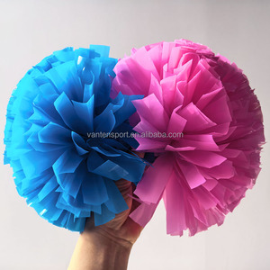 Pompons de cheerleading professionnels bleu roi foncé de 4 pouces, <span class=keywords><strong>deux</strong></span> couleurs mélangées, pompons de compétition pour l'école et la promotion - Product Image 4