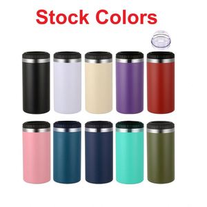 กระติกน้ำสแตนเลสเก็บความเย็นแบบสุญญากาศสองชั้น ขนาด 16 ออนซ์ รุ่น Stock 4 in 1 เป็นมิตรกับสิ่งแวดล้อม สำหรับใส่เบียร์ โคล่า หรือกระป๋องอื่นๆ พร้อมฝาปิดสองแบบ - Product Image 6