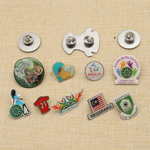 定制您自己的标志设计姓名帽徽章动物图案UV印刷珐琅金属别针用于服装 - Product Image 5