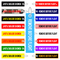Gantungan Kunci Motor Persegi Panjang Bordir Biru Langit, Label 'Remove Before Flight' di Kedua Sisi, Aksesoris Souvenir Hadiah Grosir