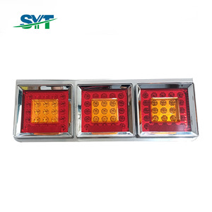 Feux arrière à LED chromés et peints, adaptés aux remorques de camions japonais de la série 120 de 1962 à 1968. - Product Image 1