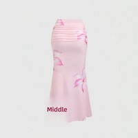 Falda Interior de Seda de Leche Cepillada Antiarrugas de Longitud Media Estilo Sirena para Mujer, Novedad 2026, Estilo Europeo Americano, Casual, para Resort, Transfronteriza