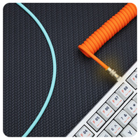 Câble de clavier mécanique USB d'usine Type C câble de clavier enroulé à Double ressort pour clavier câble de charge en Silicone OEM 3m