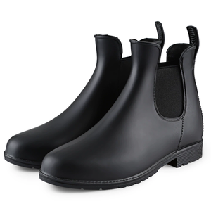 Botas de lluvia al tobillo de moda para mujer para mantener el calor, botas de nieve sin cordones de PVC para mujer, sandalias impermeables para caminar, botas de PVC para caza - Product Image 1