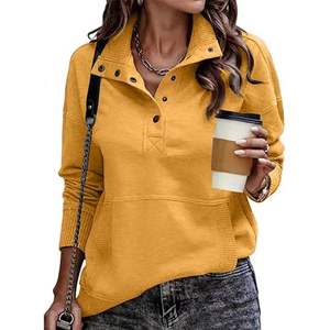 เสื้อสเวตเตอร์คอกลมซับในผ้าขนแกะไซส์พิเศษสำหรับผู้หญิงใส่โลโก้ได้ตามต้องการสไตล์ฮิปฮอปพร้อมปกเสื้อมีฮู้ดสำหรับฤดูใบไม้ร่วง - Product Image 5