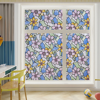 Statische Fensterfolie mit tropischen Fischen, bunte dekorative Sichtschutzfolie für Glas, abnehmbares Blasenmuster für Kinderzimmer, Spielzimmer