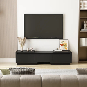 Mobile <span class=keywords><strong>TV</strong></span> Lungo in Legno dal Design Moderno, Nuovo Modello di Arredamento <span class=keywords><strong>per</strong></span> <span class=keywords><strong>Soggiorno</strong></span>, <span class=keywords><strong>per</strong></span> Casa o Hotel, Stile Pannello in Legno - Product Image 3