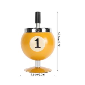 Cenicero de Metal Tipo Prensa Caliente con Diseño Creativo de Bola de Billar, Sin Humo, para el Hogar, Accesorios para Fumar - Product Image 4