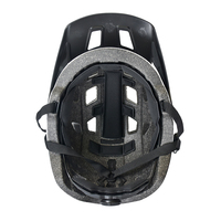 Casque de vélo VTT avec visière, casque de vélo de montagne avec feu arrière rechargeable, coque en PC moulée intégralement, lumières LED, casque pour VTT
