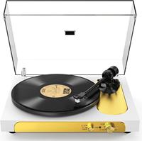 Tocadiscos Todo en Uno con Sonido de Alta Fidelidad, Plato Antideslizante y Aguja MM