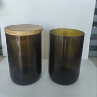 Support pour bougie votive, style bouteille de vin bordeaux, à large diamètre et fond en verre épais, pour la fabrication de bougies de Noël