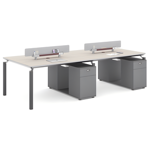 مكتب 2 شخص محطة عمل مكاتب أثاث تنفيذي حديث لطاولة غرفة تصميم التقسيم مع الأدراج - Product Image 4