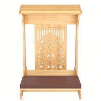 Table de prière en bois avec banc à genoux, design traditionnel, durable et confortable