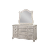 FERLY Ensemble de chambre à coucher en traîneau de style américain 4 pièces REMBOURRAGE en bois vieilli pour la maison, hôtel ou chambre