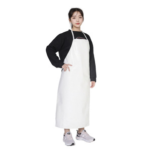 White Pu Leather <b>Apron</b> 65x100cm Waterproof Oil Resistant For <b>Kitchen</b> Restaurant Food Factory Use - Product Image 5