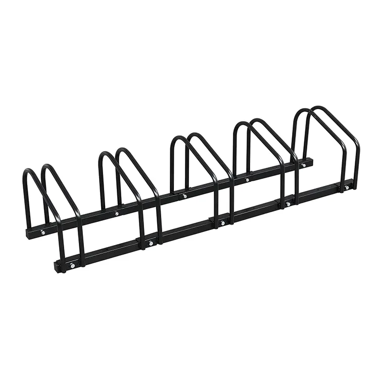 JH-Mech 5 and 6 Bikes Floor Parking Rack for Mountain and Road Bike Durable Bicycle Storage Parking Stand Bike Rack