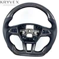 Kryvex pour volant de voiture personnalisé en fibre de carbone adapté à Ford FOCUS RS ST MK3