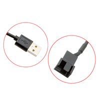 Kabel Ekstensi Mini USB Pria ke Wanita dengan Sakelar dan Selubung PVC untuk Kontrol Daya Lampu & Kipas Komputer yang Praktis