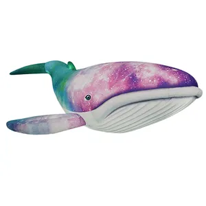 Ballon de baleine d'éclairage Led gonflable continu, énorme baleine colorée d'éclairage gonflable