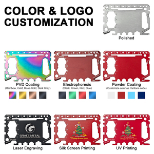 Khuyến mãi x-tốt nhất kinh doanh Quà tặng tùy chỉnh thẻ tín dụng Multitool cá nhân Pocket Survival thẻ công cụ 46 trong 1 Wallet Knife - Product Image 3