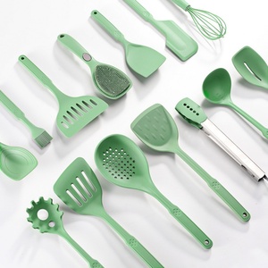 Wholesale 14-Piece Set Non-Stick <b>Silicone</b> Utensils Kitchenware Soup Spoon Colander Brush Kitchen Utensils Set - Product Image 2