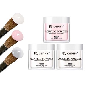 Set de Tres Colores, 28 Gramos, Polvo Acrílico para <span class=keywords><strong>Uñas</strong></span> XiaFei Crystal <span class=keywords><strong>Nude</strong></span>, 3 en 1, Secado Rápido, No Tóxico, Larga Duración - Product Image 5