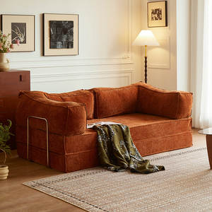 Divano Letto Convertibile Pieghevole a <span class=keywords><strong>Due</strong></span> Posti per Soggiorno, Grande, Moderno, con Rivestimento in Velluto Ciniglia, Vendita all'Ingrosso - Product Image 3