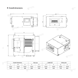 Purificateur d'air de plafond de haute qualité pour usage commercial, filtre HVAC pour une ventilation optimale des pièces - Product Image 5