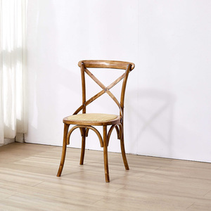 Modern <strong>Stackable</strong> Rattan Cross-Back <strong>Dining</strong> <strong>Chairs</strong> for Outdoor Events Parties Hotels Weddings Banquets Restaurants - Product Image 5