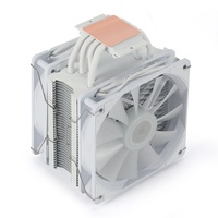 Ventilateur de refroidissement universel pour radiateur à caloducs, rose, blanc, noir, 4 tubes en cuivre, refroidissement du processeur LGA1150 1200 1700 2011 2066 AMD AM4 AM5