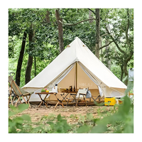 Tente en toile de luxe ignifuge imperméable portable quatre saisons avec ouverture rapide pour le camping en plein air Glamping Stores de chasse