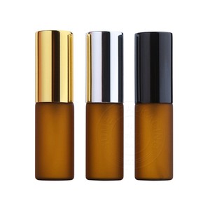 Amber Frosted 5ml 10ml Empty Glass Spray <b>Sample</b> Vials <b>Mini</b> <b>Perfume</b> Bottle with Atomizer Gold Silver Black Cap - Product Image 5
