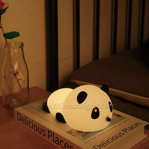 インテリジェント3段階LEDライト パンダクラップライト ナイトシリコン カラフルな雰囲気読書用ナイトライト - Product Image 6