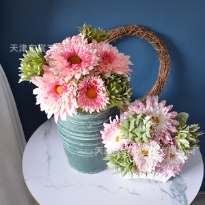 Artificial Chrysanthemum Bouquet 42cm <b>Silk</b> <b>Flower</b> Wedding Home Decor Props - Product Image 1