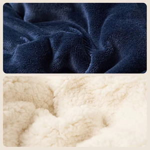 <span class=keywords><strong>Manta</strong></span> de felpa de cordero gruesa de doble capa, mantas de lana de felpa para cama, sofá, Mantas cálidas, colcha - Product Image 3