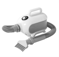 Sèche-cheveux pour animaux de compagnie avec écran LCD, sèche-cheveux de toilettage pour chiens, 3 buses, 2000W, ions négatifs, vitesse et température du vent réglables
